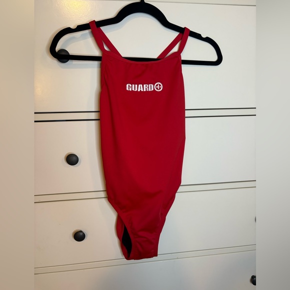 Red Lifeguard Swimsuit NWT - Picture 1 of 7